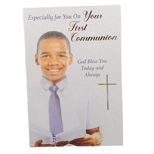 First Communion Card for a Boy