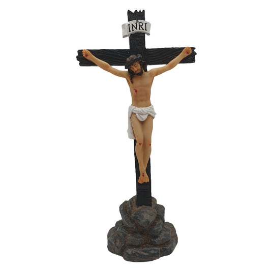 Florentine Standing Crucifix - 8" Resin Sculpture