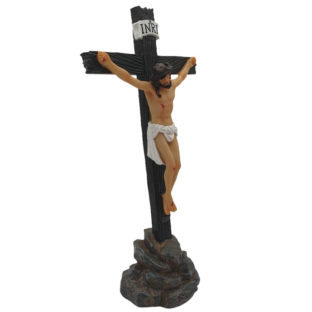 Florentine Standing Crucifix - 8" Resin Sculpture