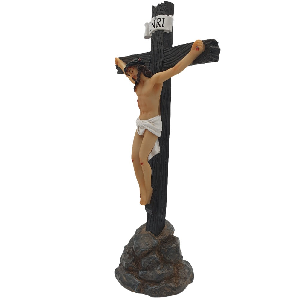 Florentine Standing Crucifix - 8" Resin Sculpture