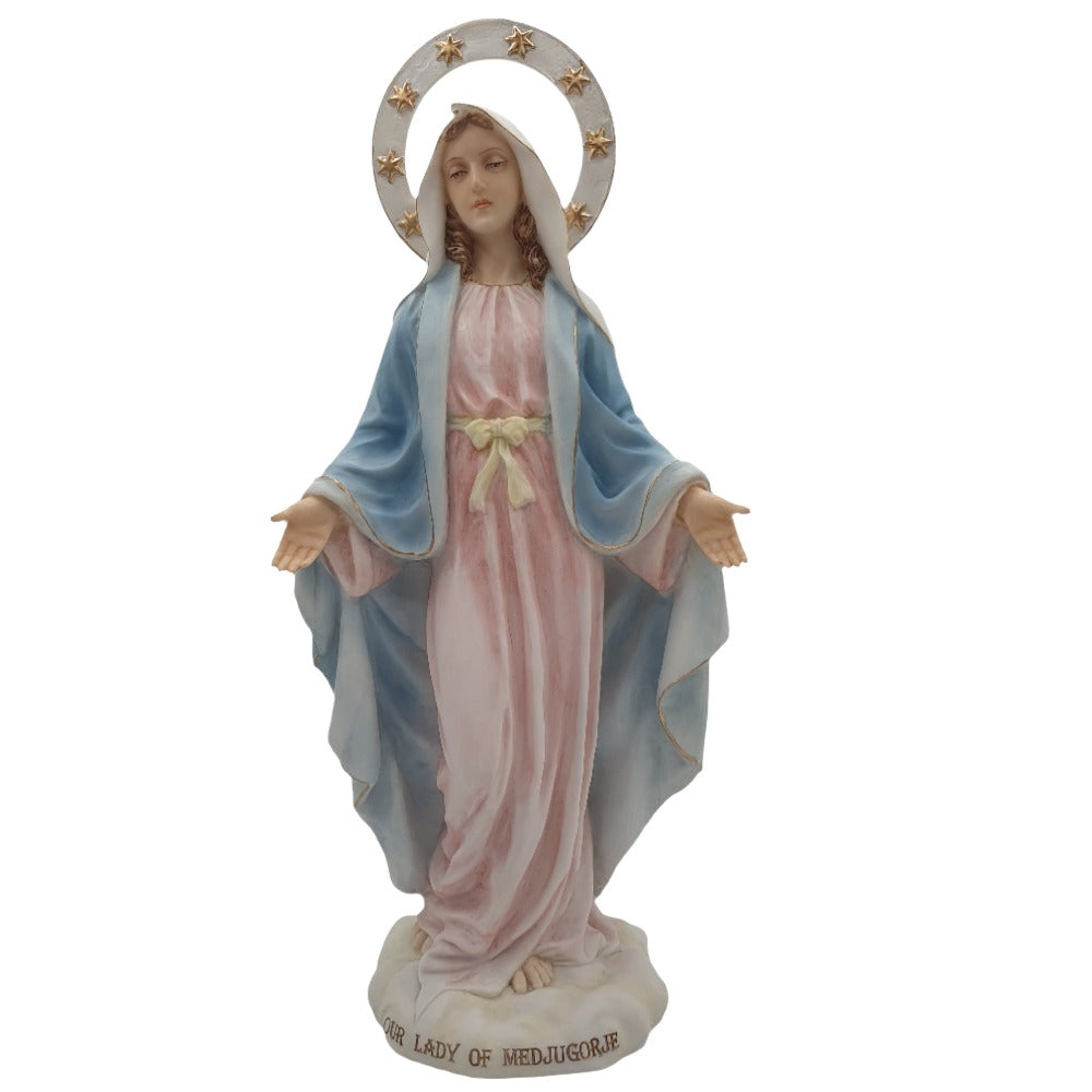 11.25" Veronese Hand-Painted Our Lady of Medjugorje Statue