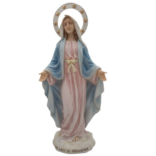 11.25" Veronese Hand-Painted Our Lady of Medjugorje Statue