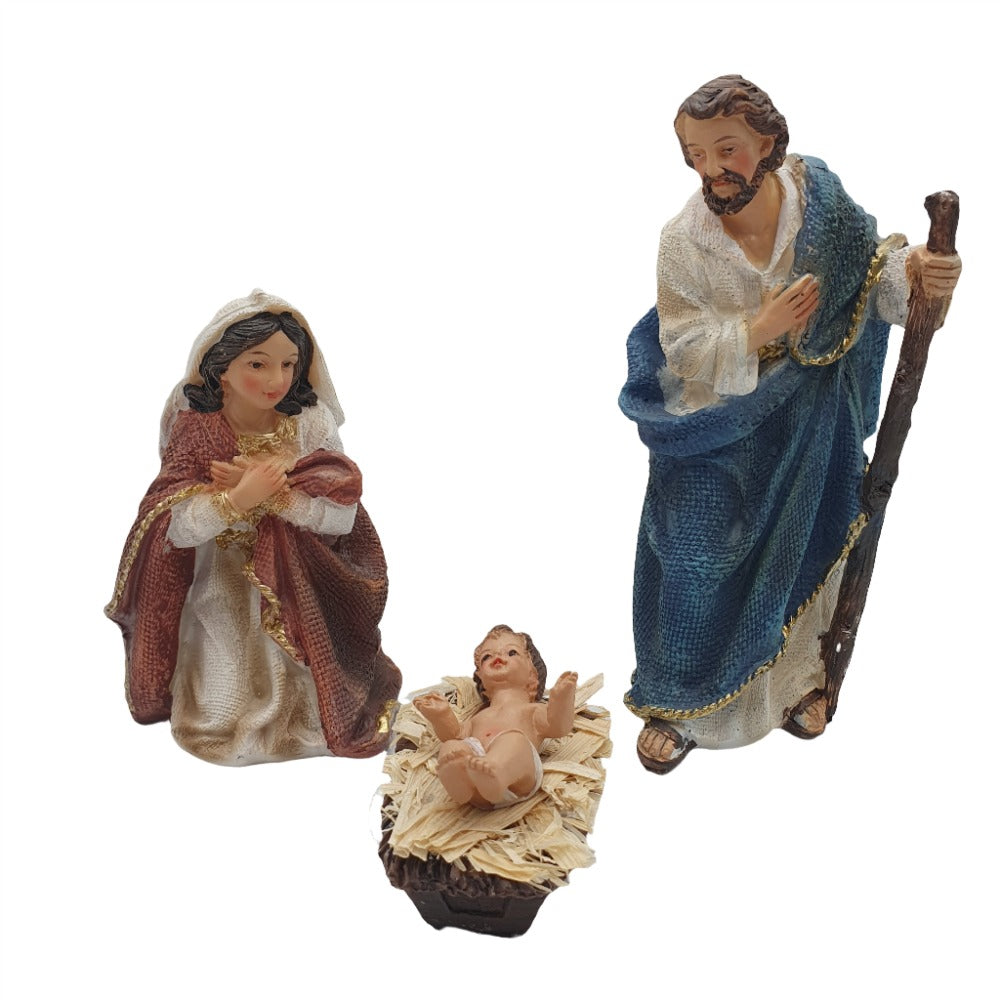 Hand-Painted 11-Piece Resin Nativity Set - 6" Figures