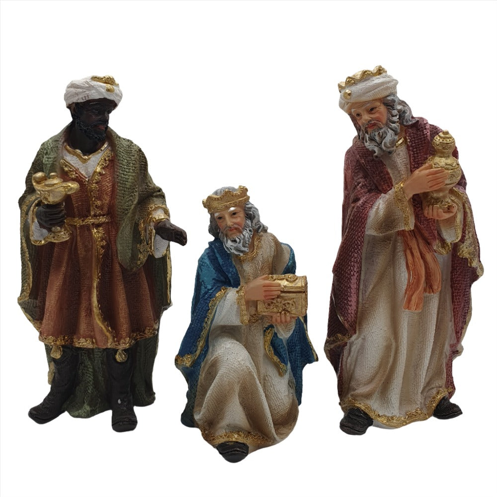 Hand-Painted 11-Piece Resin Nativity Set - 6" Figures