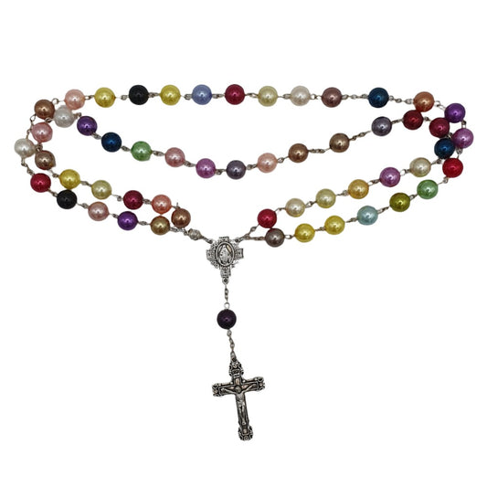 Multicoloured Magnetic Rosary Necklace