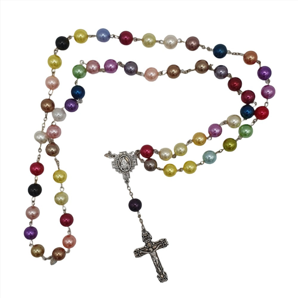 Multicoloured Magnetic Rosary Necklace