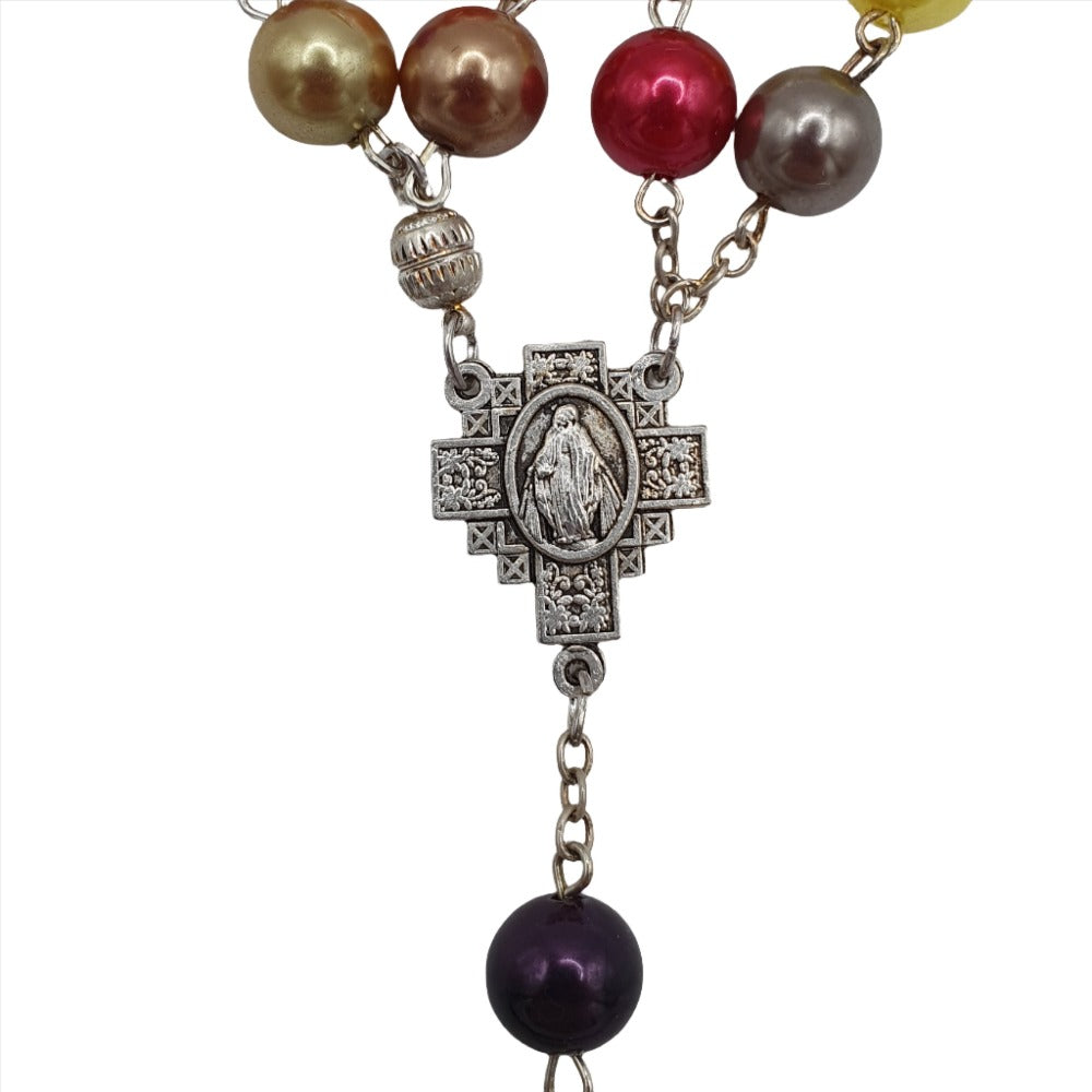 Multicoloured Magnetic Rosary Necklace