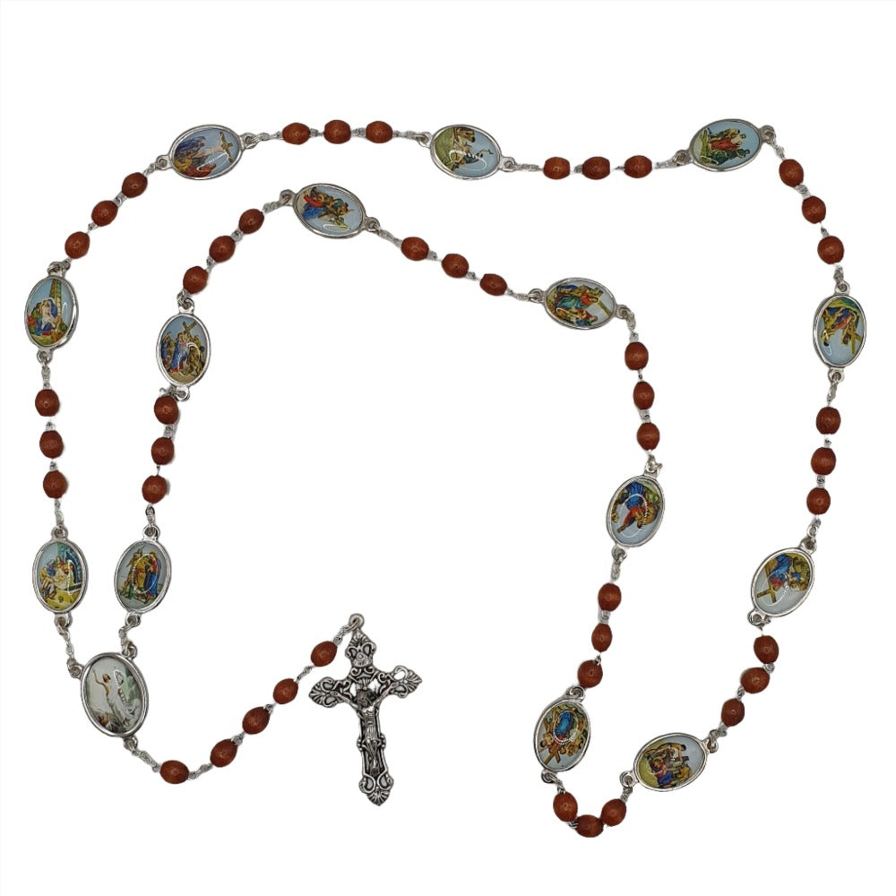 Stations of the Cross Rosary with Detailed Medals