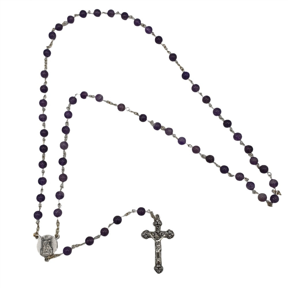 Amethyst Rosary with Our Lady of Walsingham Centrepiece