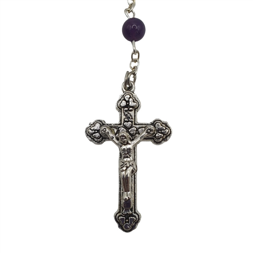 Amethyst Rosary with Our Lady of Walsingham Centrepiece