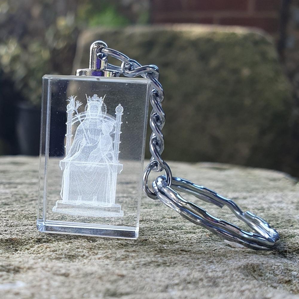 Walsingham Glass Block Keyring