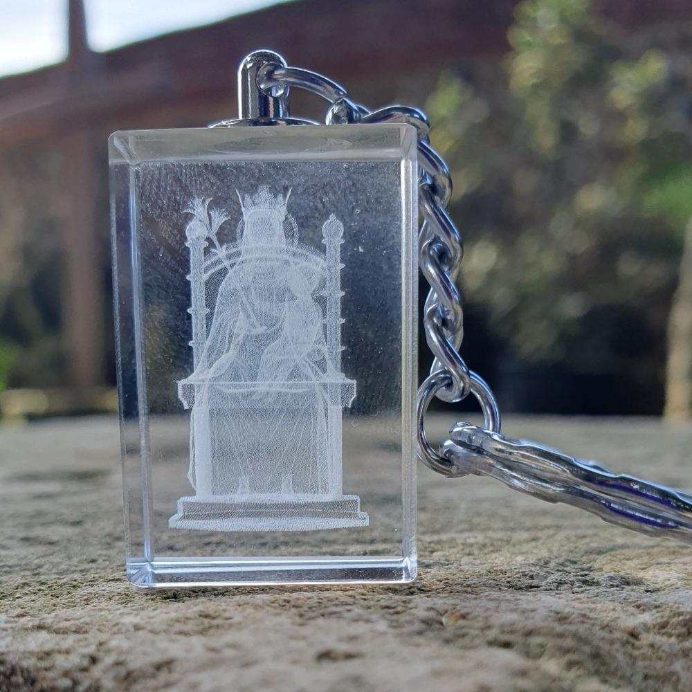 Walsingham Glass Block Keyring