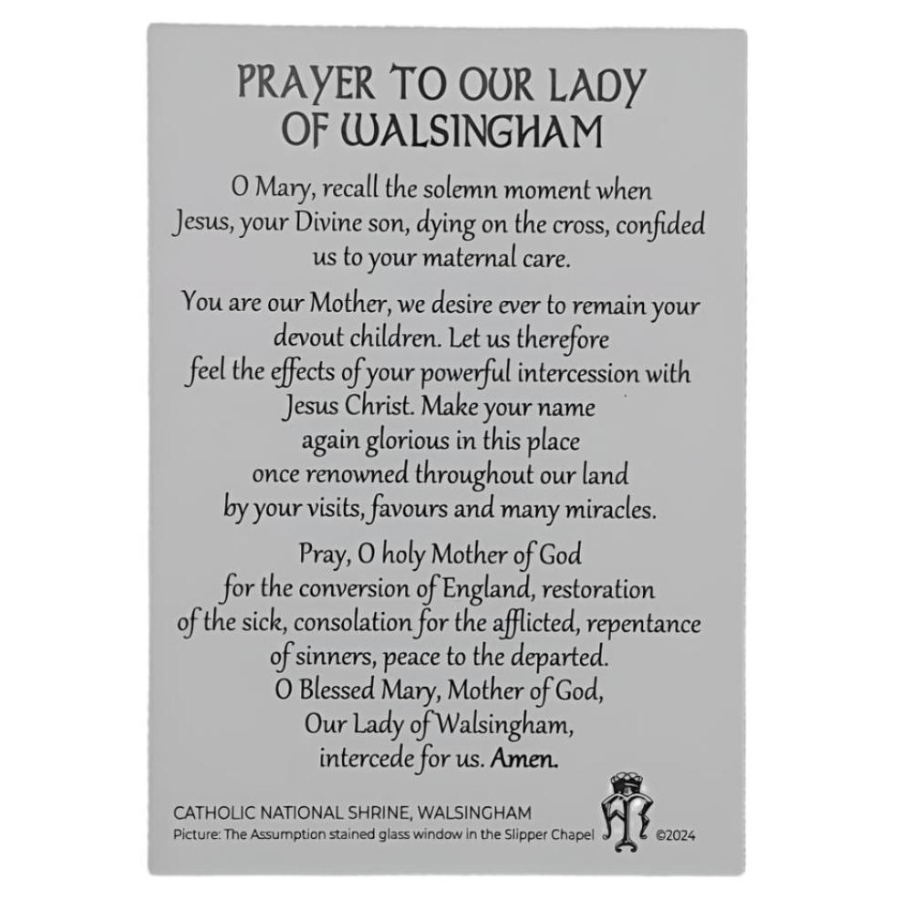 Prayer to Our Lady of Walsingham Prayer Card - The Assumption