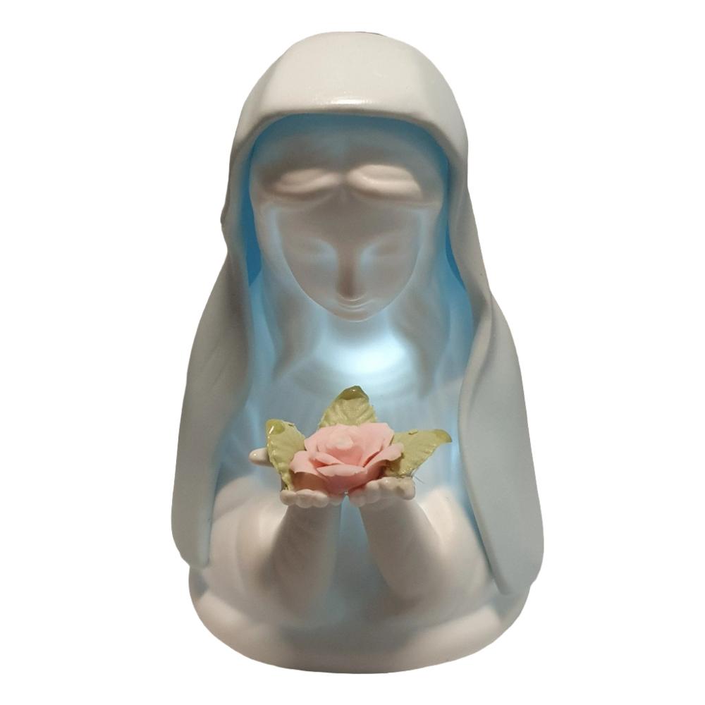 4.5" Blue Madonna Statue with LED Light