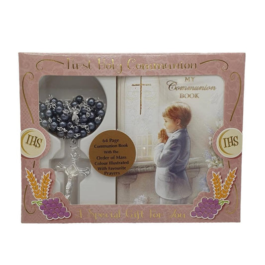 Communion Gift Set for Boys – Rosary & Illustrated Prayer Book