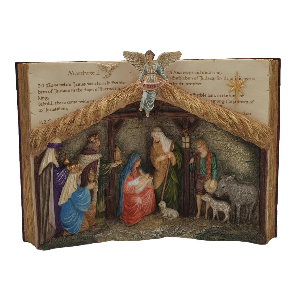 5.25" Veronese Nativity Scene Resin Book