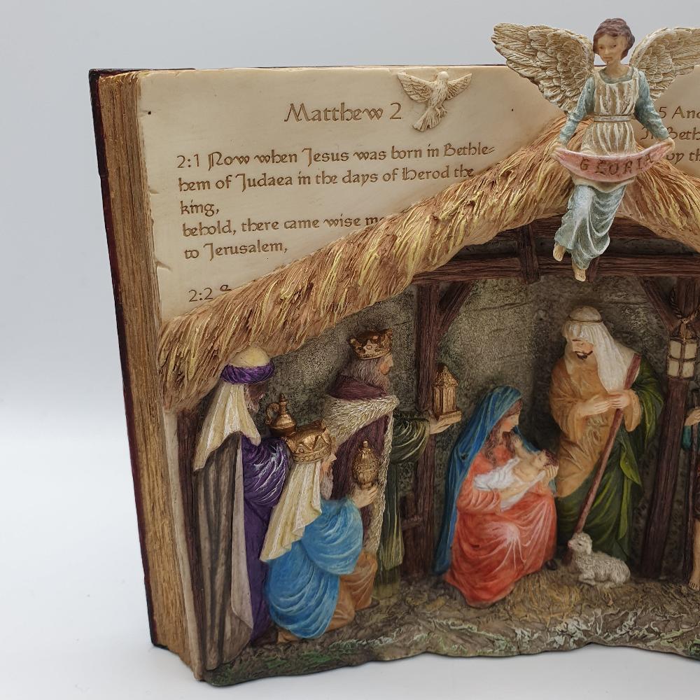 5.25" Veronese Nativity Scene Resin Book