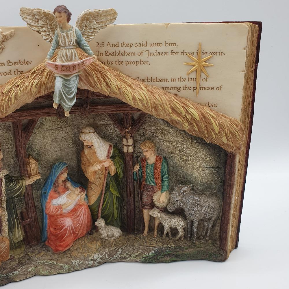 5.25" Veronese Nativity Scene Resin Book