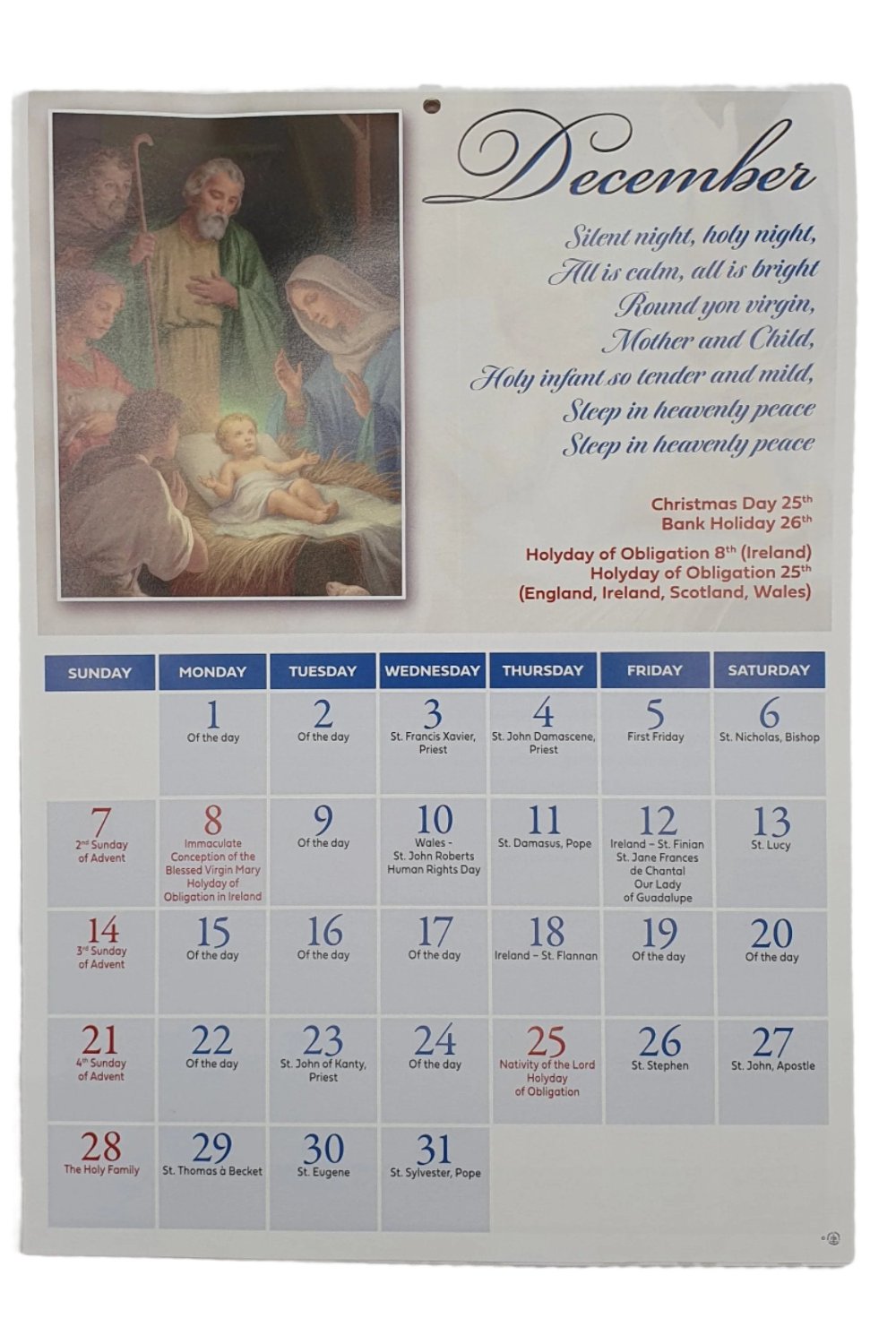 2025 Church Art Wall Calendar