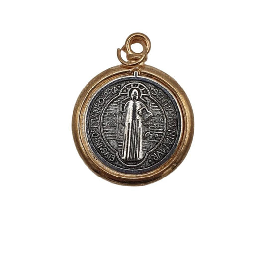 St Benedict Medal Gilt Edge 20mm