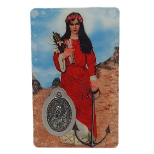 Novena to Saint Philomena Medal Card