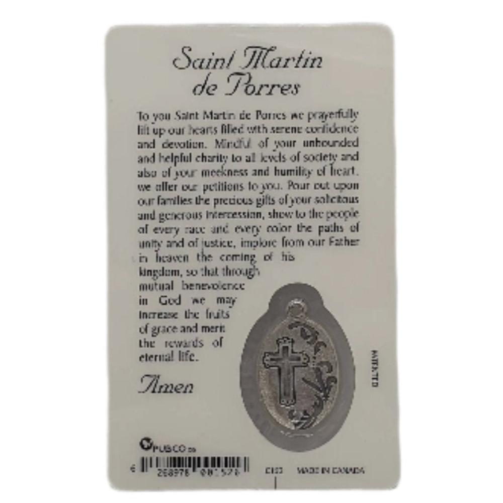 Saint Martin de Porres Medal Card