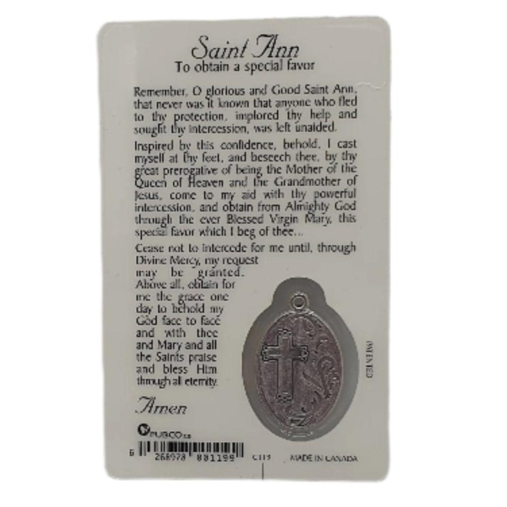 Saint Ann Medal Card