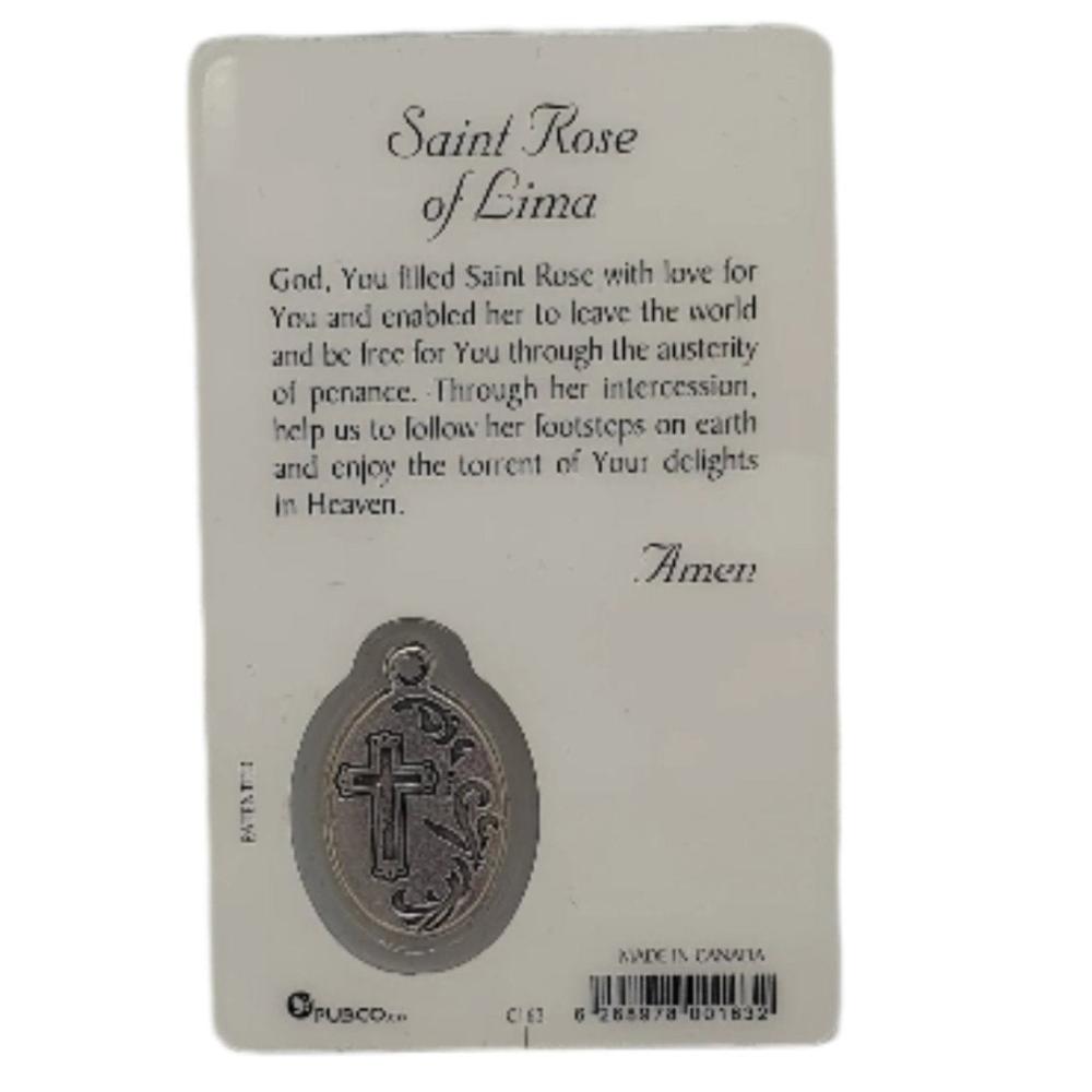 Saint Rose of Lima Medal Card