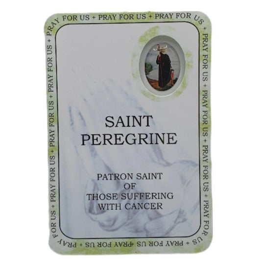 St Peregrine Prayer Card - Patron Saint Of Those Suffering From Cancer