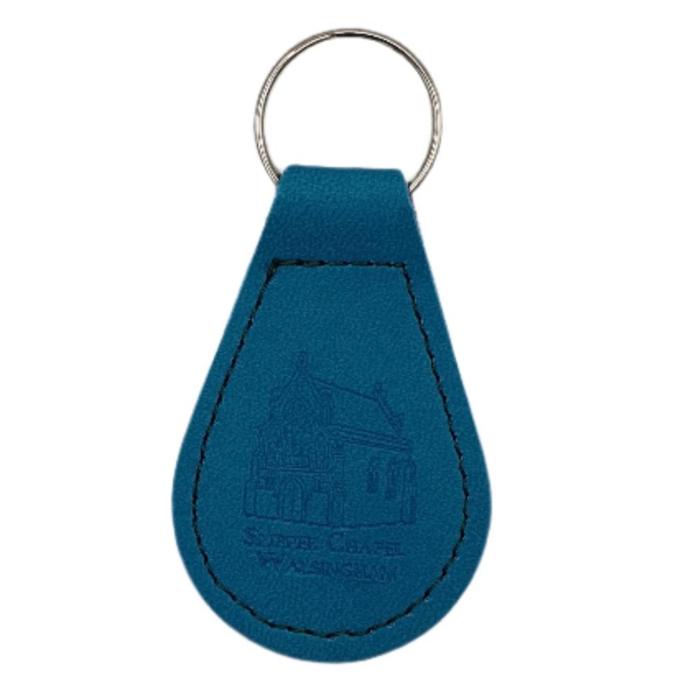 Faux Leather Keyring with Embossed Slipper Chapel Walsingham