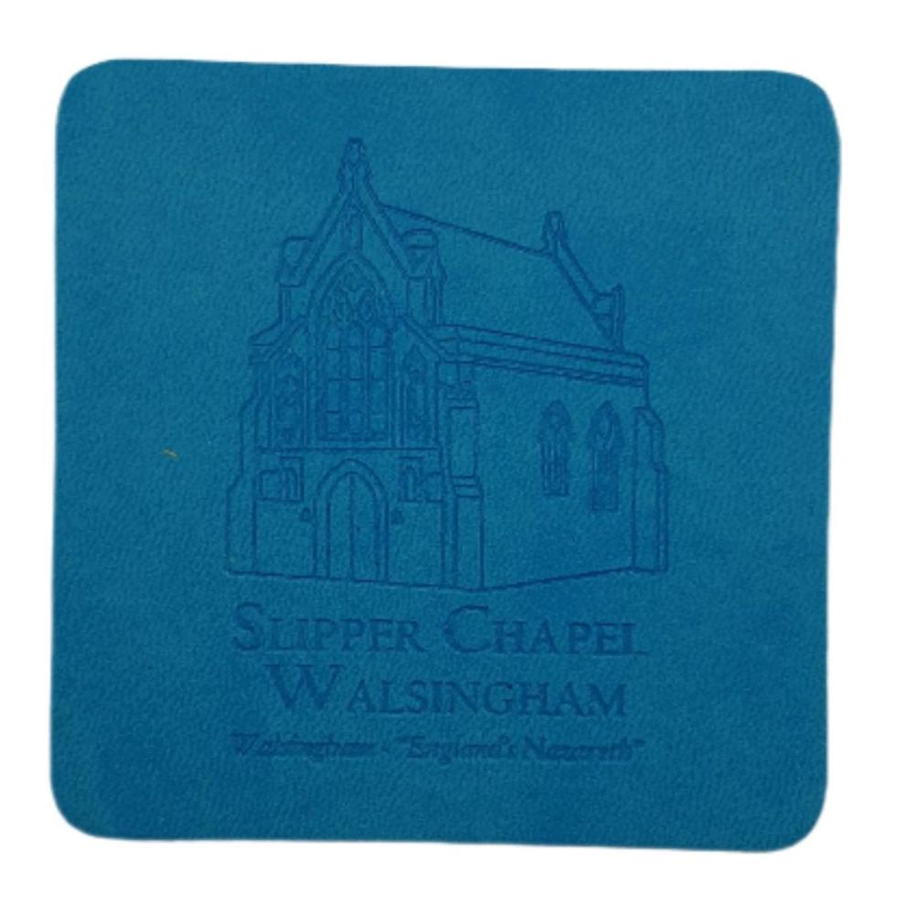 Faux Leather Coaster with Embossed Slipper Chapel Walsingham