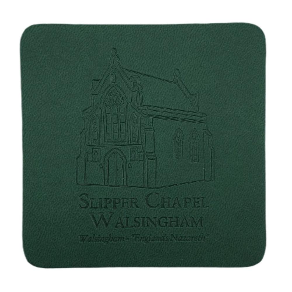 Faux Leather Coaster with Embossed Slipper Chapel Walsingham