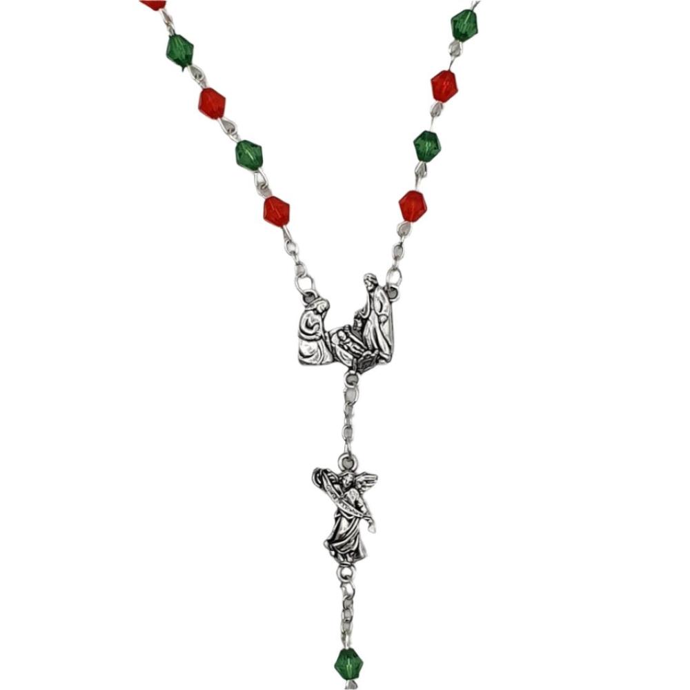 Nativity-Themed 5-Decade Rosary with Porcelain Nativity Box