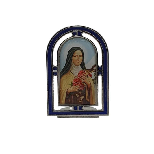 Metal Stand with St. Theresa Picture