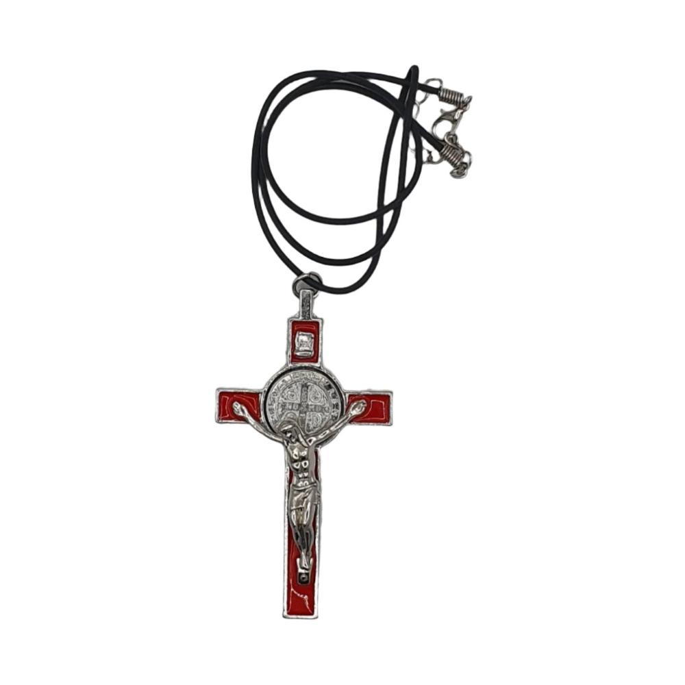 Red Enamel St Benedict Cross