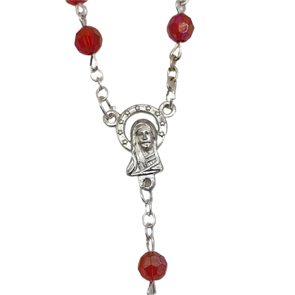 Rosary Ruby-Coloured Acrylic Beads