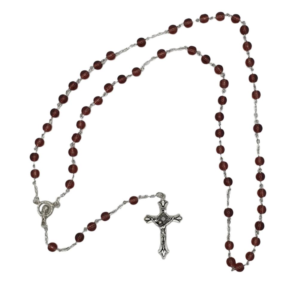 Basic Glass Marian Rosary - Amethyst