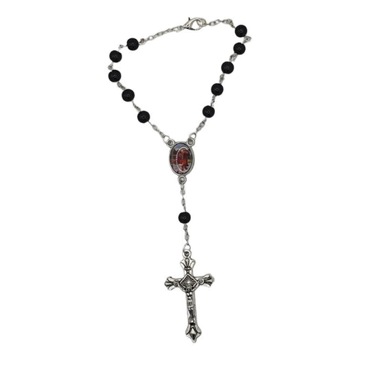 Single Decade Black Car Rosary