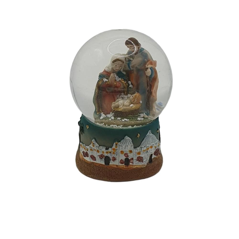 Nativity Holy Family 2.2" Waterball: Bethlehem Night Scene