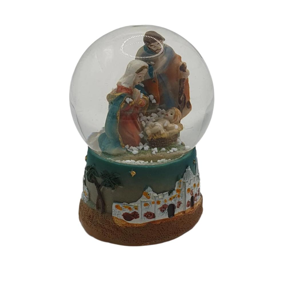 Nativity Holy Family 2.2" Waterball: Bethlehem Night Scene