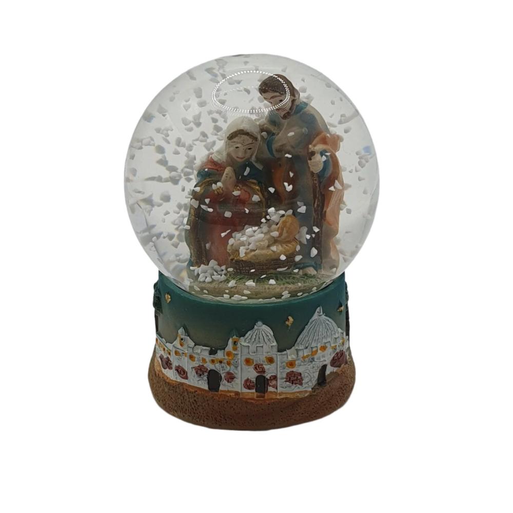 Nativity Holy Family 2.2" Waterball: Bethlehem Night Scene