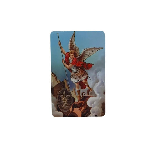 Saint Michael Prayer Card with Powerful Archangel Prayer