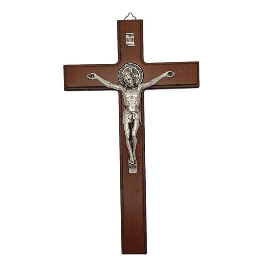 11" Saint Benedict Wooden Crucifix