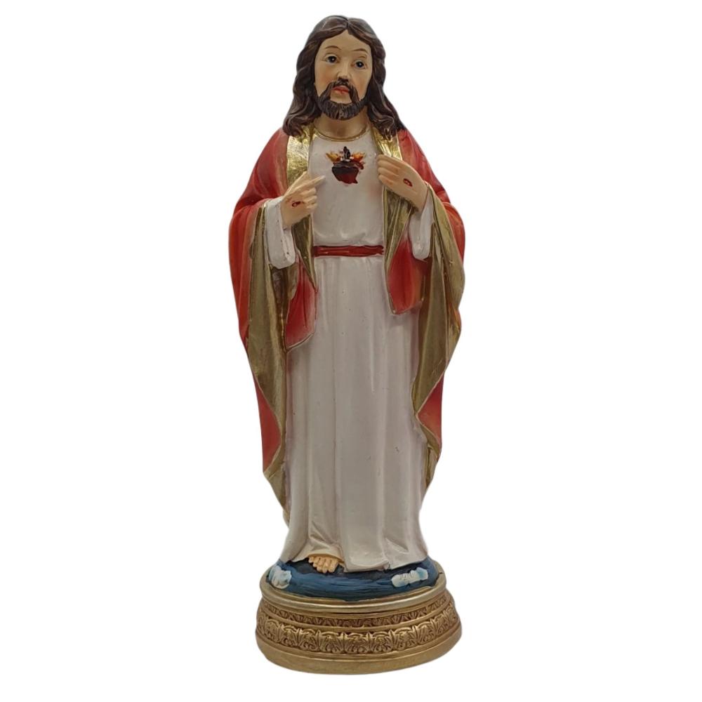 5" Sacred Heart Of Jesus Resin Statue