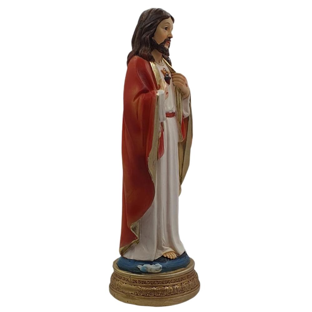 5" Sacred Heart Of Jesus Resin Statue