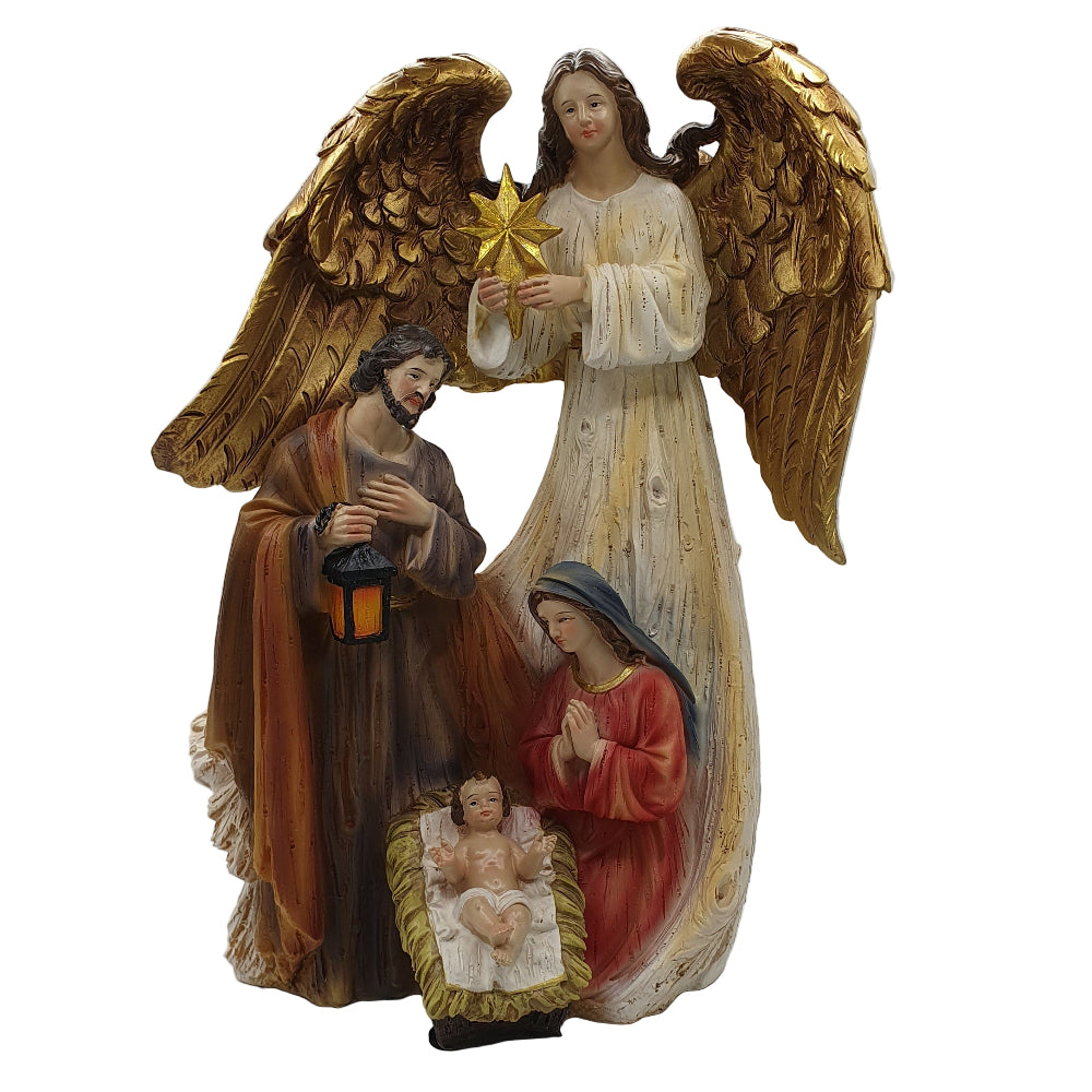 12 inch Nativity - Holy Family and Angel