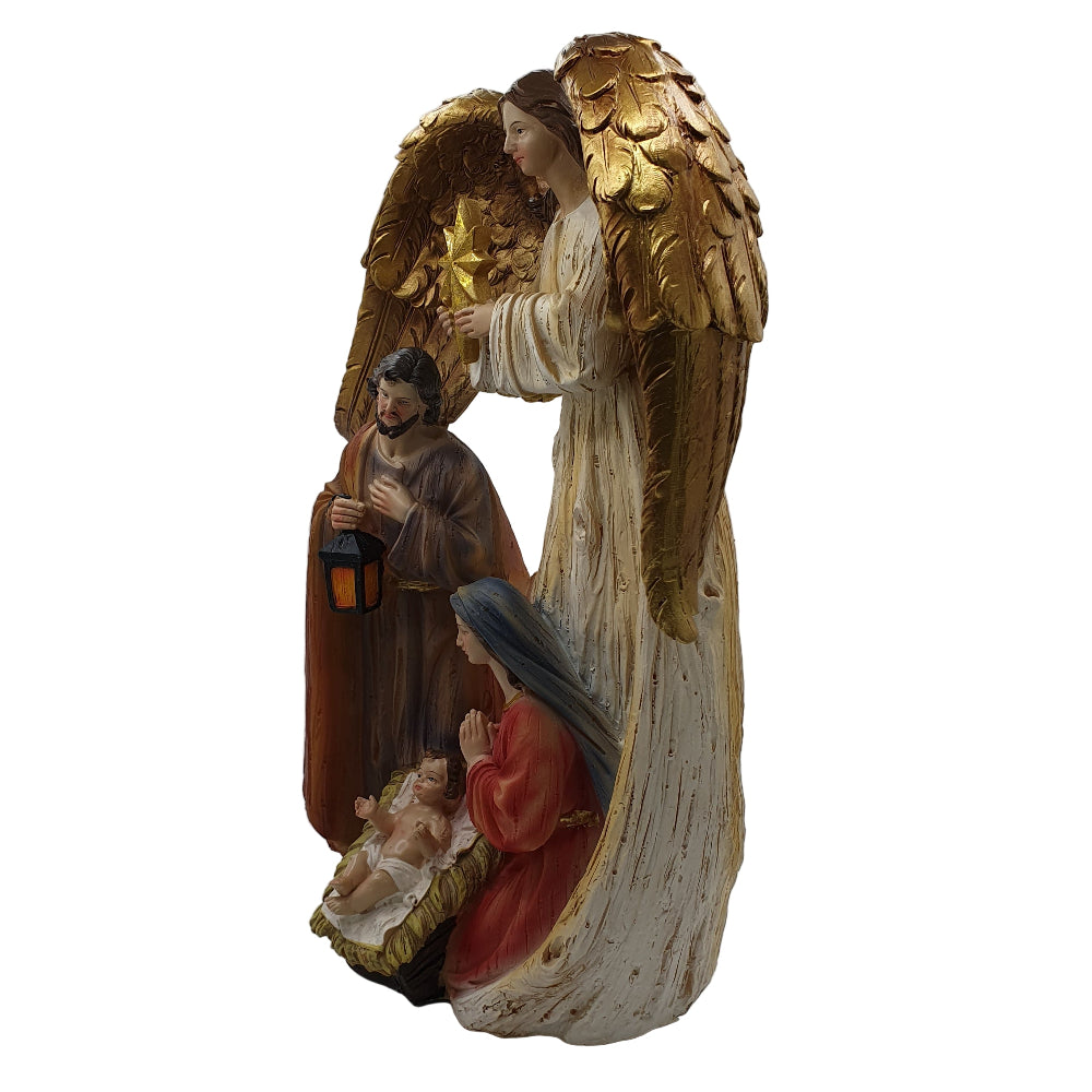 12 inch Nativity - Holy Family and Angel