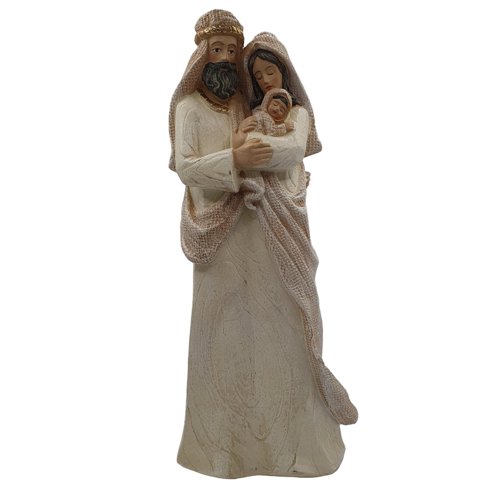 Nativity Holy Family White Finish 12 inch