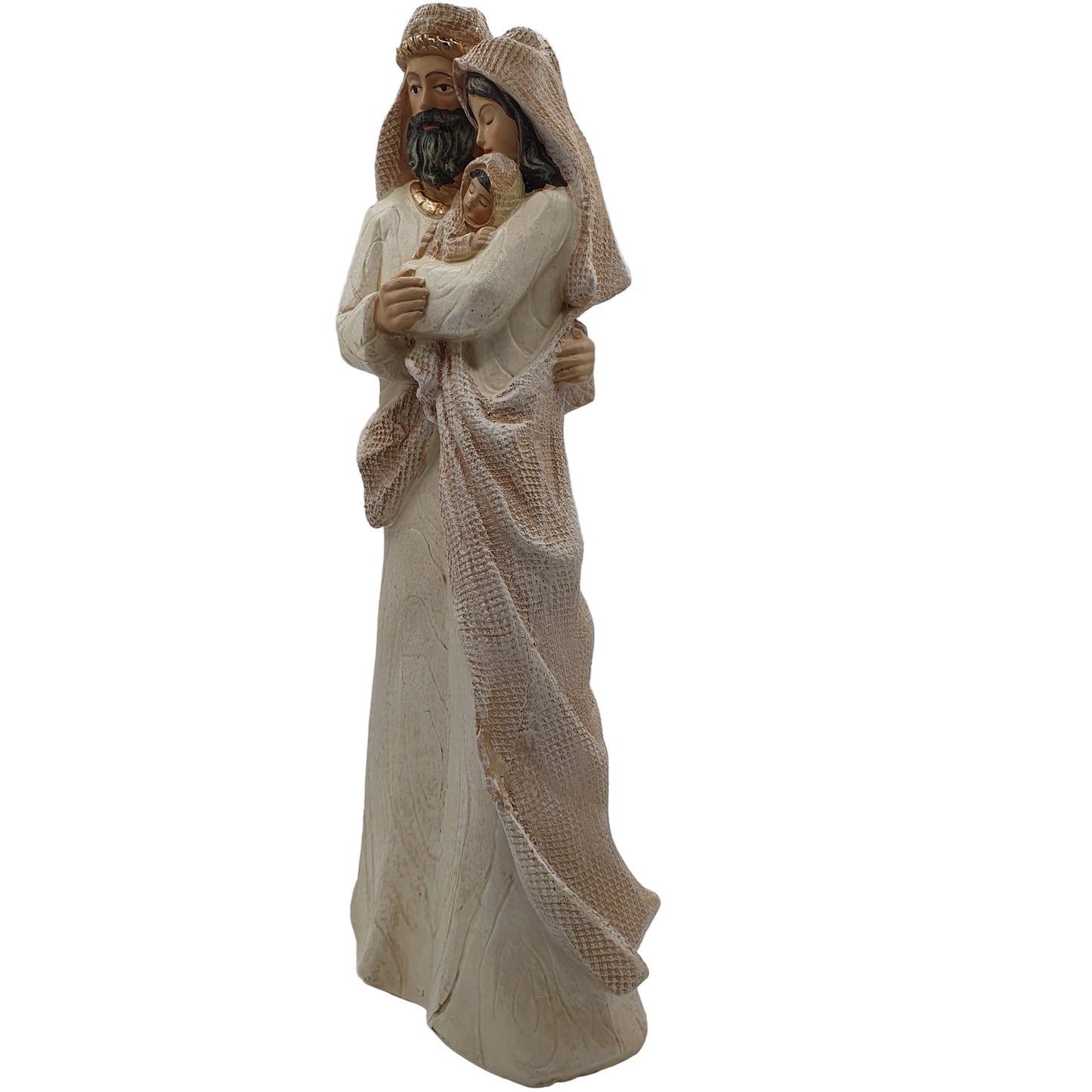 Nativity Holy Family White Finish 12 inch