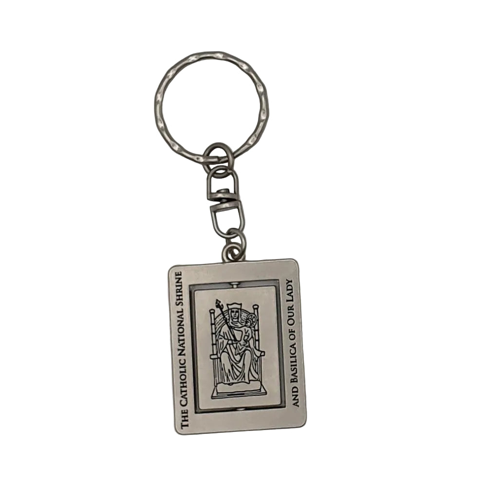Our Lady of Walsingham Spinning Keyring